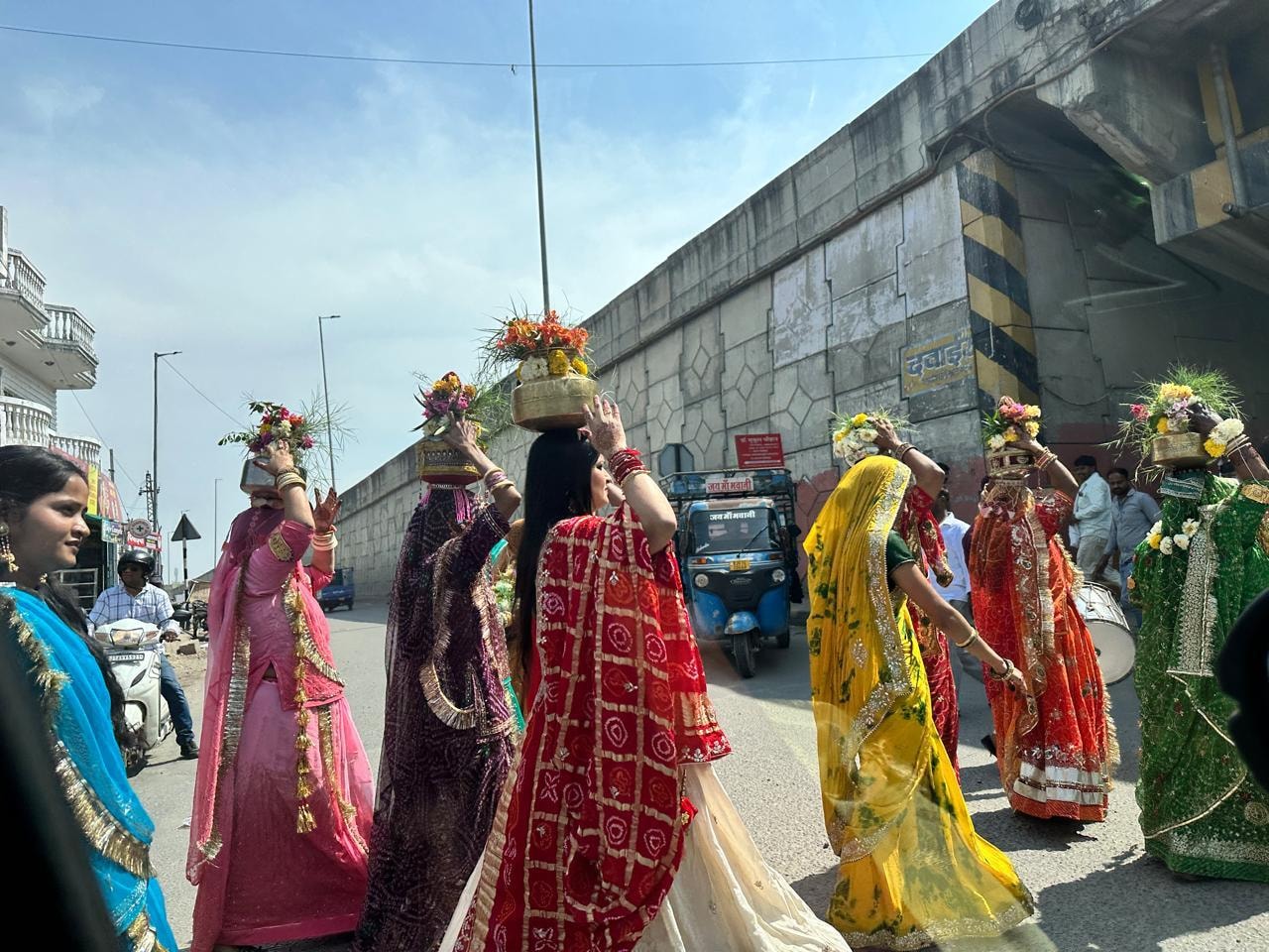 Gangaur Festival — women in colourful attire carrying offerings